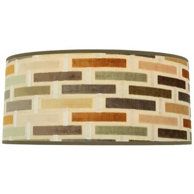 Robert Abbey Abbey Rose 18x8 Greystone With Ceniza Trim Lamp Shade