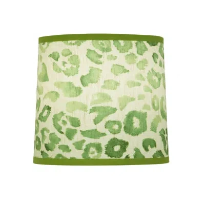 Robert Abbey Abbey Rose - Shade Only - Rumble - Emerald With Verde Hoja Trim - 6.5" In Emerald,verde Hoja