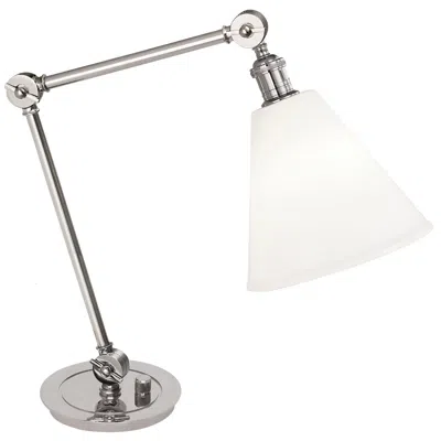 Robert Abbey Alloy 10.25" High Polished Nickel And White Table Lamp
