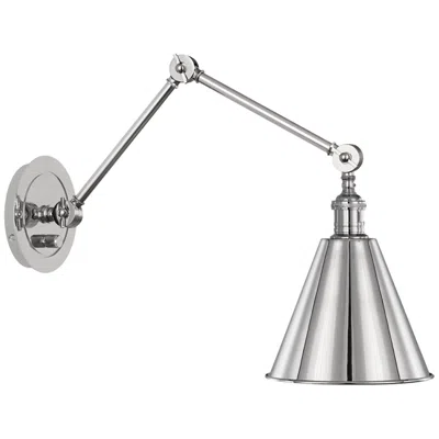 Robert Abbey Alloy Polished Nickel Adjustable Plug-in Wall Lamp In Multi