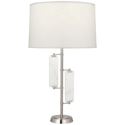 Robert Abbey Alston Nickel And Marble Accents Modern Table Lamp