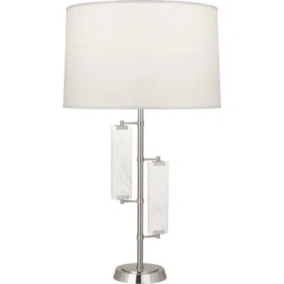 Robert Abbey Alston Table Lamp In Off White,polished Nickel