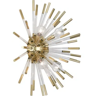 Robert Abbey Andromeda 4 - Light Flush Mount In Modern Brass
