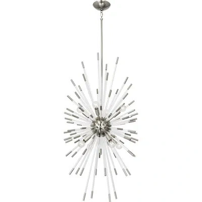 Robert Abbey Andromeda 8 - Light Sputnik Sphere Chandelier In Polished Nickel
