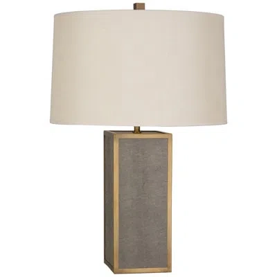 Robert Abbey Anna 29" Table Lamp In Faux Brown Snakeskin,aged Brass