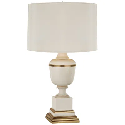 Robert Abbey Annika 24" Painted Parchment Ivory White Accent Lamp