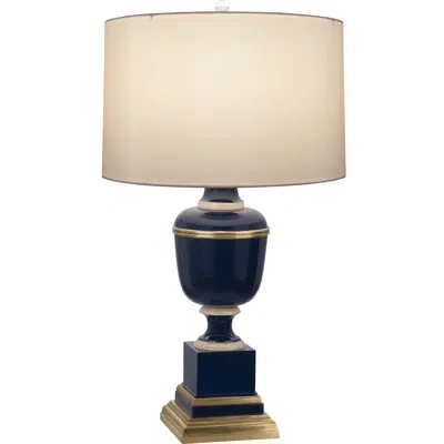 Robert Abbey Annika Standard Table Lamp In Midnight Blue,spindrift Snowflake