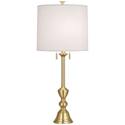 Robert Abbey Arthur 34" High Dupioni Shade Modern Brass Table Lamp