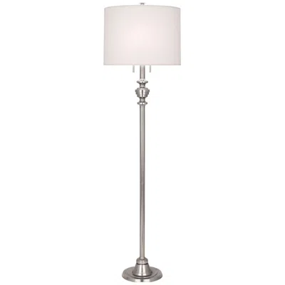 Robert Abbey Arthur 65" High Dupioni Shade Polished Nickel Floor Lamp