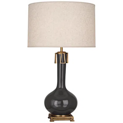 Robert Abbey Athena 31 3/4" Black Ash Glazed Ceramic Table Lamp