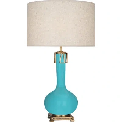 Robert Abbey Athena 31.75" Table Lamp In Egg Blue