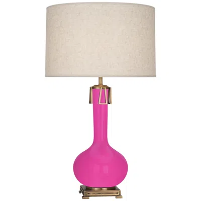 Robert Abbey , Athena, Razzle Rose, Ceramic, Brass Accents, Table Lamp