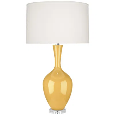 Robert Abbey Audrey 33 1/2" Sunset Yellow Ceramic Buffet Table Lamp