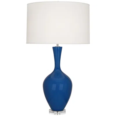 Robert Abbey , Audrey, Cobalt Glazed Ceramic, Table Lamp
