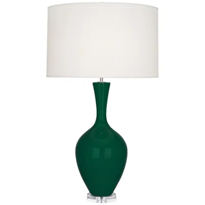 Robert Abbey , Audrey, Jungle Glazed Ceramic, Table Lamp