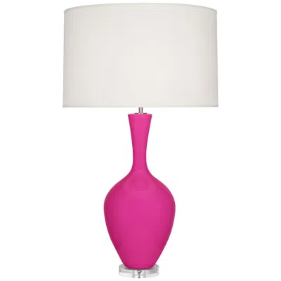 Robert Abbey , Audrey, Razzle Rose Glazed Ceramic, Table Lamp