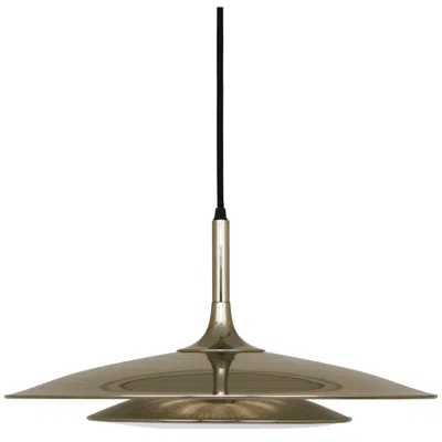 Robert Abbey Axiom Pendant 18" Metal Shade With Polished Gold Finish