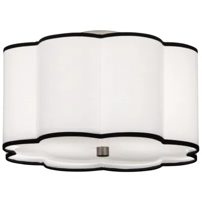 Robert Abbey Axis 16" Wide Nickel And Scalloped Shade Ceiling Light