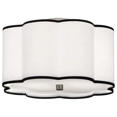 Robert Abbey Axis 2 - Light 16" Shaded Geometric Semi Flush Mount In Blackened Antique Nickel