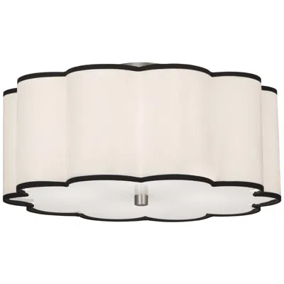 Robert Abbey Axis 20" Wide 4-light Blacken Antique Nickel, White, Black Flush Mount