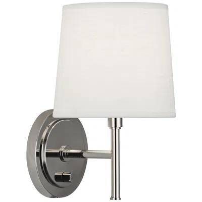 Robert Abbey Bandit Polished Nickel Plug-in Wall Sconce