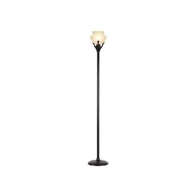 Robert Abbey Beaux Arts 69" Amber Glass Torchiere Floor Lamp