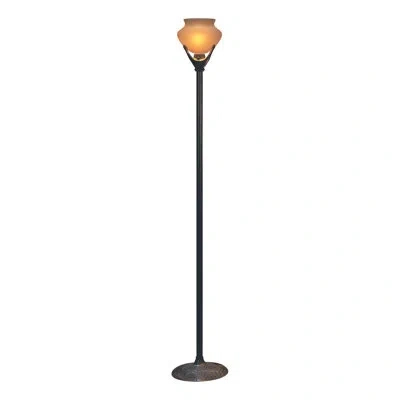 Robert Abbey Beaux Arts 69" Torchiere Floor Lamp In Antique Rust