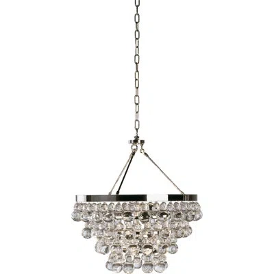 Robert Abbey Bling 4 - Light Statement Tiered Chandelier In Polished Nickel