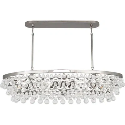Robert Abbey Bling 42 3/4" Wide Oval Chandelier In Nickel