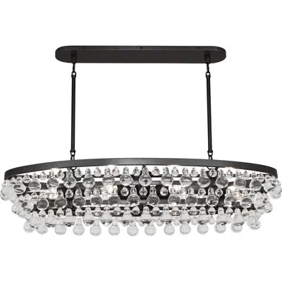 Robert Abbey Bling 8 - Light Unique / Statement Drum Chandelier In Deep Patina Bronze