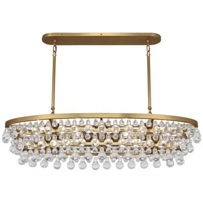 Robert Abbey Bling Chandelier Brass With Glass Drops 19 X 42 Oval