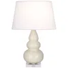 Robert Abbey Bone Triple Gourd Ceramic Table Lamp