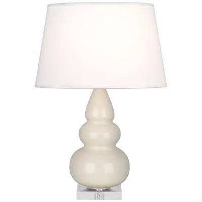 Robert Abbey Bone Triple Gourd Ceramic Table Lamp