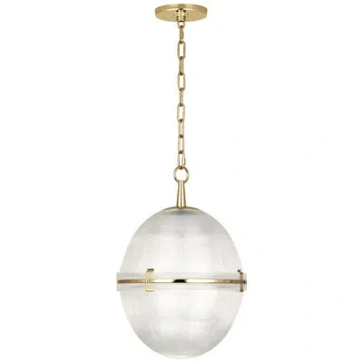 Robert Abbey Brighton 1 - Light Single Globe Pendant In Modern Brass