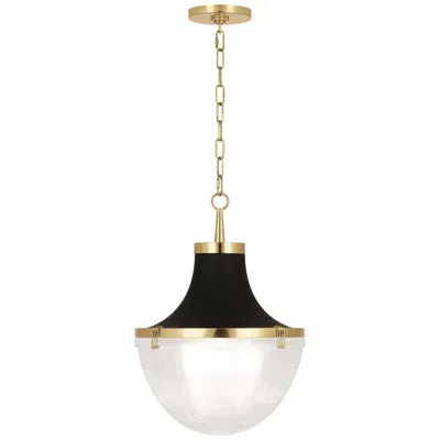 Robert Abbey Brighton 13" Wide Modern Brass And Matte Black Pendant Light