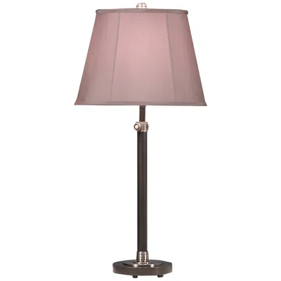 Robert Abbey Bruno Table Lamp Bronze W/ Nickel Accents Adjustable 26"-