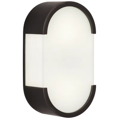 Robert Abbey Bryce 12.5" Wall Sconce Deep Patina Bronze W/ White Glass Shade