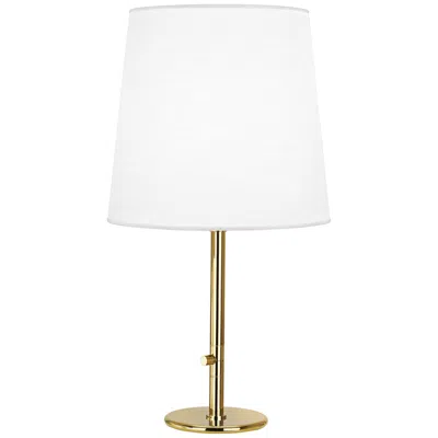 Robert Abbey Buster 35 1/4" High Ascot White Shade Brass Table Lamp