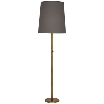 Robert Abbey Buster 79 1/2" High Gray And Aged Brass Floor Lamp