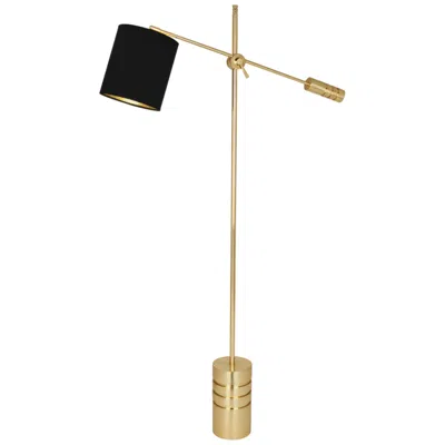 Robert Abbey Campbell 62 1/2" Brass And Black Modern Floor Lamp