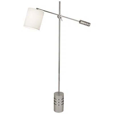 Robert Abbey Campbell 62 1/2" Oyster And Nickel Modern Floor Lamp