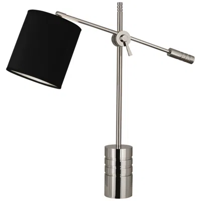 Robert Abbey Campbell Adjustable Height Black And Nickel Modern Desk Lamp