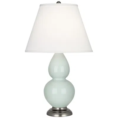 Robert Abbey Celadon Small Double Gourd Accent Lamp Ant Silver