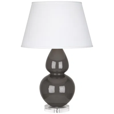 Robert Abbey Ceramic Ash Double Gourd Table Lamp
