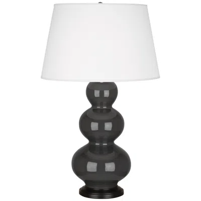 Robert Abbey Ceramic Ash Triple Gourd Table Lamp
