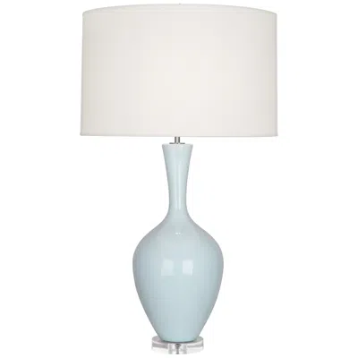 Robert Abbey Ceramic Baby Blue Audrey Table Lamp