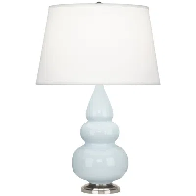Robert Abbey Ceramic Baby Blue Small Triple Gourd Accent Lamp