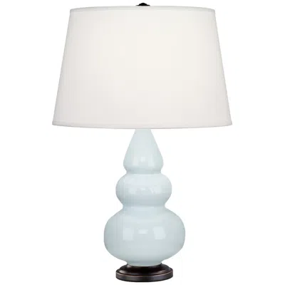 Robert Abbey Ceramic Baby Blue Small Triple Gourd Accent Lamp