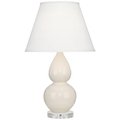 Robert Abbey Ceramic Bone Small Double Gourd Accent Lamp Lucite Base