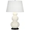 Robert Abbey Ceramic Bone Triple Gourd Table Lamp